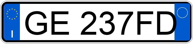 Numer rejestracyjny GE237FD posiada LANCIA Ypsilon 3a serie