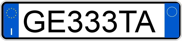 Numer rejestracyjny GE333TA posiada ALFA ROMEO Stelvio