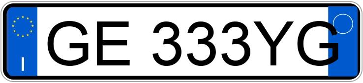 Numer rejestracyjny GE333YG posiada FIAT 500