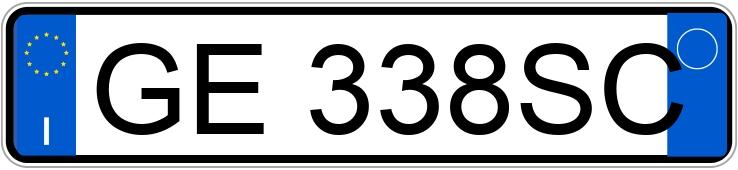 Numer rejestracyjny GE338SC posiada BMW Serie 3