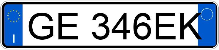 Numer rejestracyjny GE346EK posiada FIAT Panda 3a serie