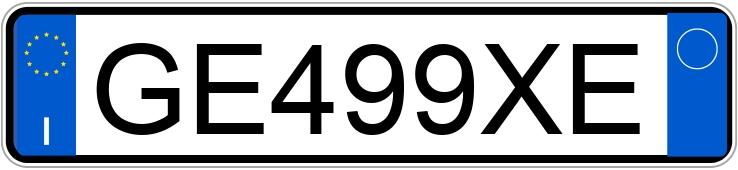 Numer rejestracyjny GE499XE posiada FIAT 500