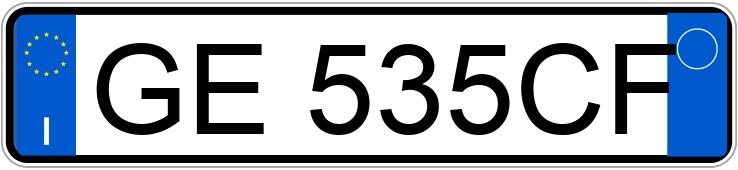 Numer rejestracyjny GE535CF posiada JEEP Renegade