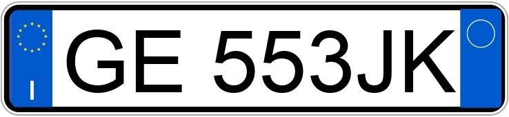 Numer rejestracyjny GE553JK posiada FIAT 500