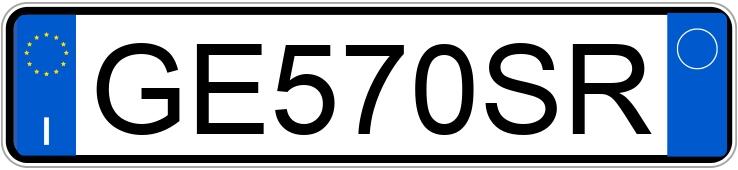 Numer rejestracyjny GE570SR posiada FIAT 500 Numer rejestracyjny GE570SR posiada FIAT 500