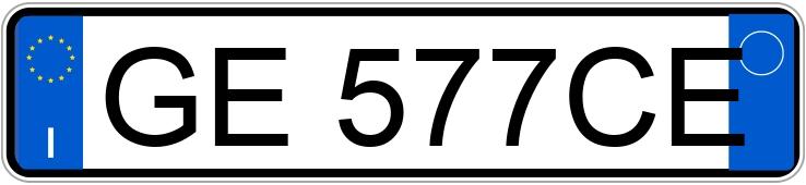 Numer rejestracyjny GE577CE posiada FIAT 500