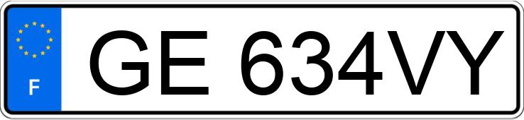 Numer rejestracyjny GE634VY posiada VOLKSWAGEN GOLF VI