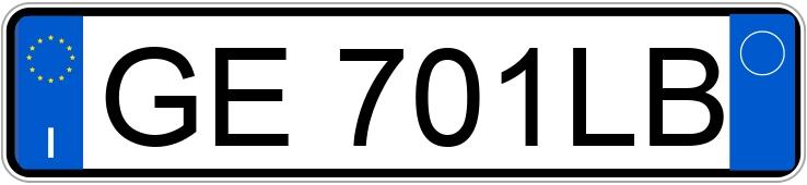 Numer rejestracyjny GE701LB posiada FIAT Panda 3a serie