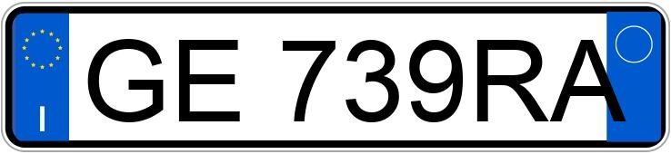 Numer rejestracyjny GE739RA posiada FIAT 500X