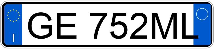 Numer rejestracyjny GE752ML posiada FIAT 500L