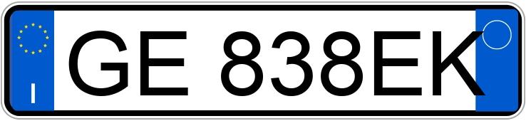 Numer rejestracyjny GE838EK posiada AUDI A1 2a serie