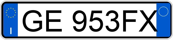 Numer rejestracyjny GE953FX posiada FIAT Panda 2a serie Numer rejestracyjny GE953FX posiada FIAT Panda 2a serie