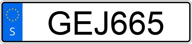 Numer rejestracyjny GEJ665 posiada Ford Fiesta 1.3 i