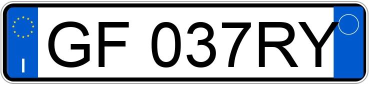 Numer rejestracyjny GF037RY posiada FORD Transit 2014