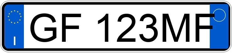 Numer rejestracyjny GF123MF posiada  