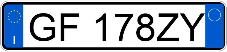 Numer rejestracyjny GF178ZY posiada FIAT Panda 3a serie