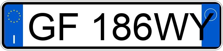 Numer rejestracyjny GF186WY posiada FIAT 500X