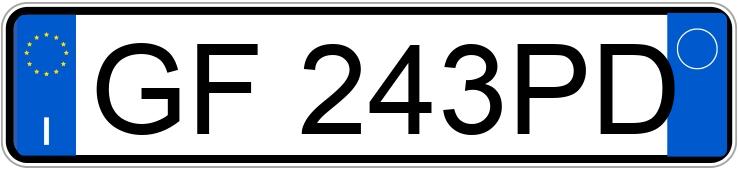 Numer rejestracyjny GF243PD posiada FIAT Panda 3a serie Numer rejestracyjny GF243PD posiada FIAT Panda 3a serie