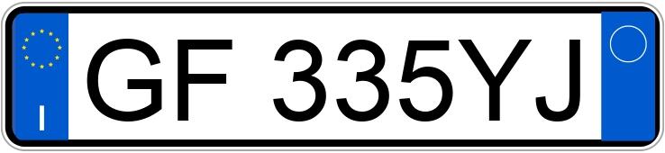 Numer rejestracyjny GF335YJ posiada FIAT Punto 1a serie