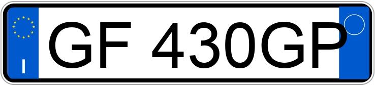 Numer rejestracyjny GF430GP posiada FIAT 500 Numer rejestracyjny GF430GP posiada FIAT 500