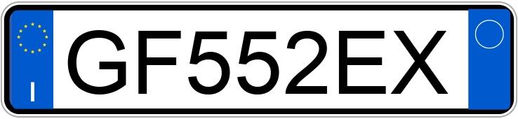 Numer rejestracyjny GF552EX posiada FIAT Tipo