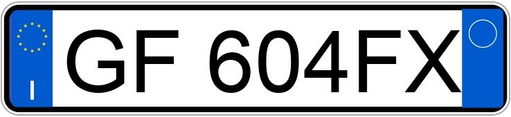 Numer rejestracyjny GF604FX posiada FIAT Panda 3a serie