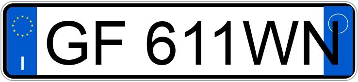 Numer rejestracyjny GF611WN posiada BMW Serie 1