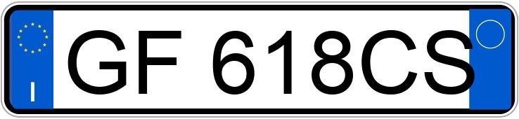 Numer rejestracyjny GF618CS posiada FIAT 500