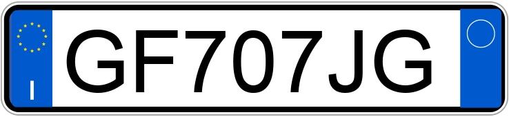 Numer rejestracyjny GF707JG posiada AUDI A1 2a serie