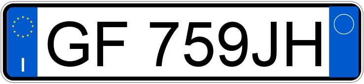 Numer rejestracyjny GF759JH posiada AUDI A3 4a serie