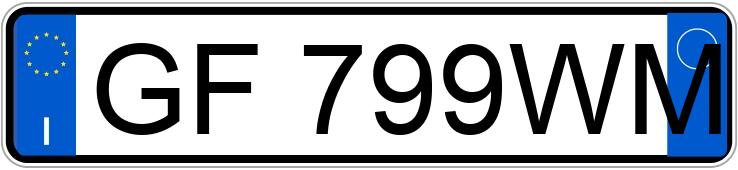 Numer rejestracyjny GF799WM posiada TOYOTA TOYOTA YARIS