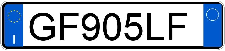 Numer rejestracyjny GF905LF posiada FIAT 500