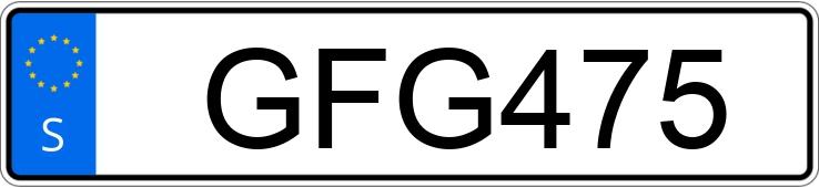 Le numéro d’enregistrement GFG475 a Audi Q3