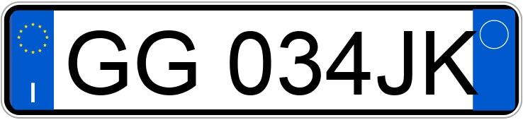 Numer rejestracyjny GG034JK posiada FIAT Panda 3a serie