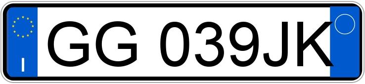 Numer rejestracyjny GG039JK posiada FIAT 500