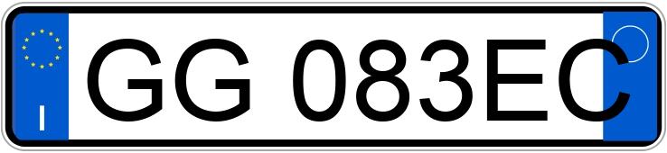 Registreringsnummeret GG083EC har FIAT PANDA