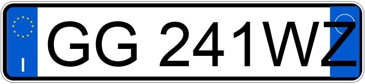 Numer rejestracyjny GG241WZ posiada BMW Serie 1