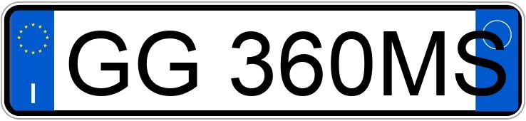 Numer rejestracyjny GG360MS posiada FIAT Panda 3a serie