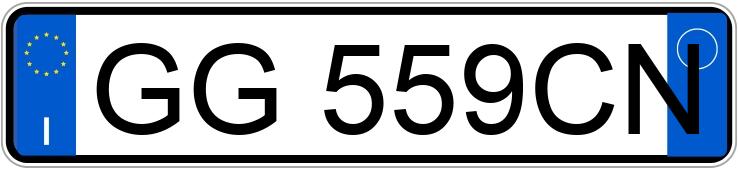 Numer rejestracyjny GG559CN posiada FIAT Panda 3a serie