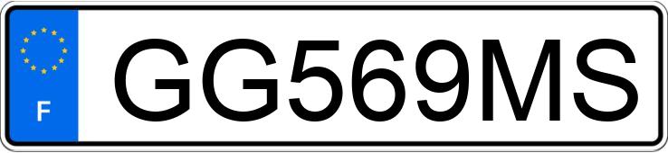 Numer rejestracyjny GG569MS posiada DS DS4 II