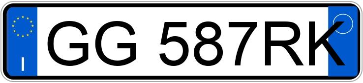 Numer rejestracyjny GG587RK posiada FIAT 500X