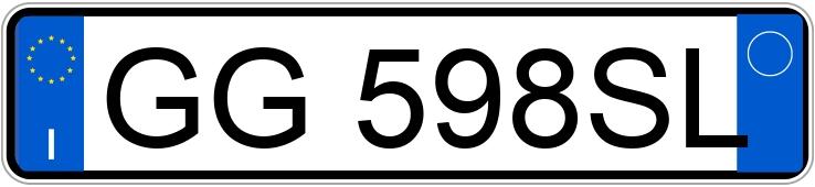 Numer rejestracyjny GG598SL posiada MERCEDES Classe A