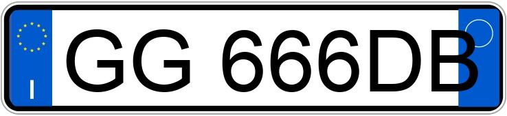 Numer rejestracyjny GG666DB posiada FIAT Panda 3a serie