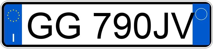 Numer rejestracyjny GG790JV posiada FIAT Panda 3a serie