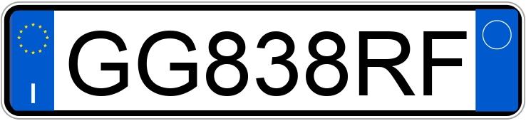 Numer rejestracyjny GG838RF posiada AUDI A3 4a serie