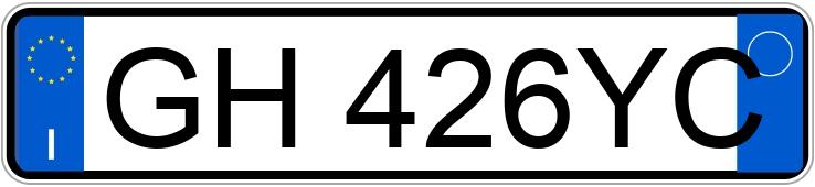 Numer rejestracyjny GH426YC posiada FERRARI 458