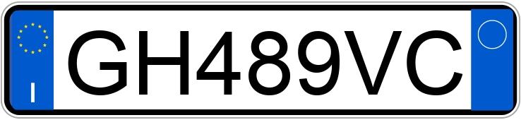 Il numero di registrazione GH489VC ha HONDA Civic 10a serie