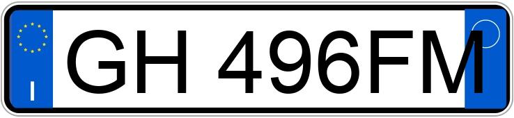 Numer rejestracyjny GH496FM posiada BMW Serie 1