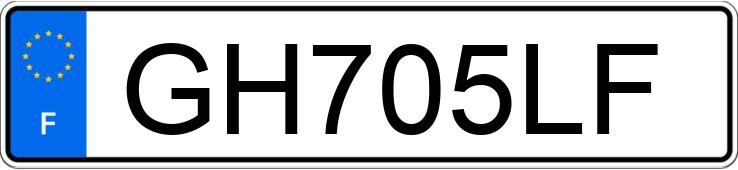 Numer rejestracyjny GH705LF posiada PEUGEOT 107