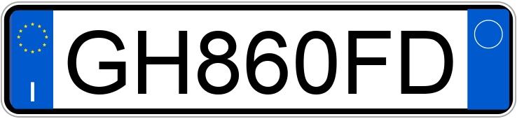 Numer rejestracyjny GH860FD posiada FIAT Panda 3a serie